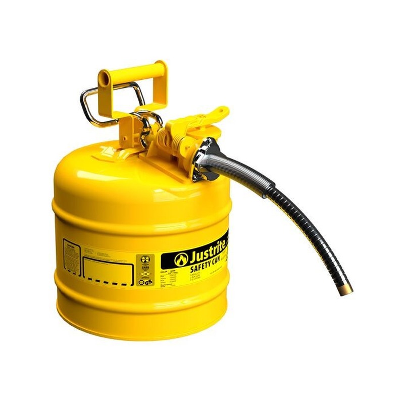 Justrite AccuFlow 1002 s&auml;kerhetsdunk typ 2 gul