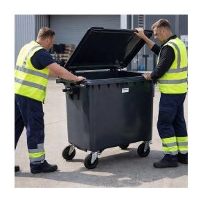 plastcontainere, plast containere udend�rs, plast containere med l�g, udend�rs containere, containere af plast, containere med 4 hjul