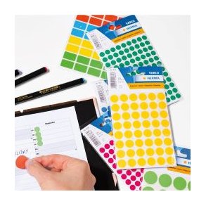Selvklæbende farvede etiketter
