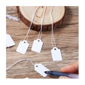 Manillam�rker; Professionelle smykkem�rker og prisskilte med snor til butik og lager