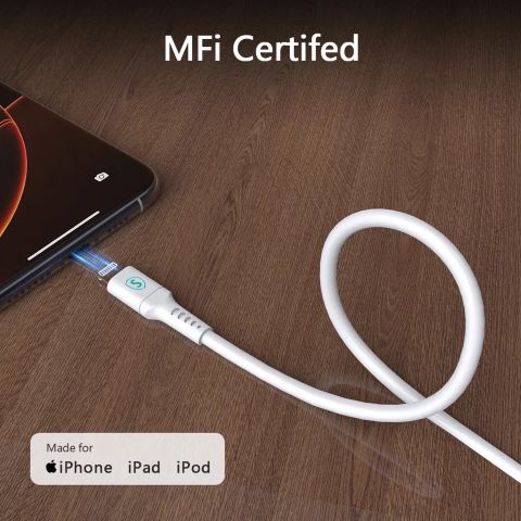 Kabler til smartphone – Lightning kabel til iPhone og USB-C kabel til Android og dataoverførsel
