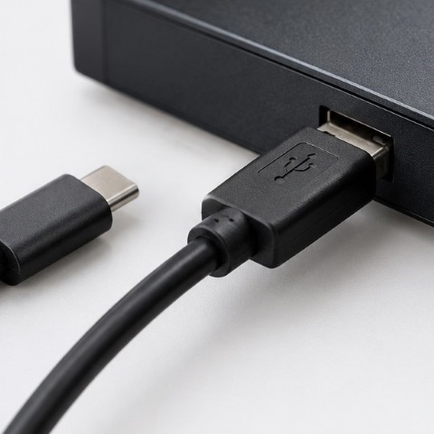 Ekstern optisk drev med USB-A og USB-C tilslutning til laptop