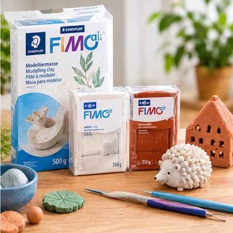 Fimo ler, stempelpuder og filtpuder til kreativt h&aring;ndv&aelig;rk