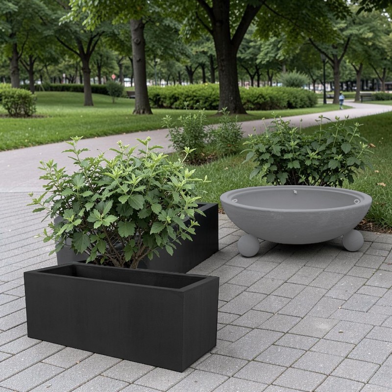 Plantekummer beton – store, runde og aflange modeller til stabil beplantning