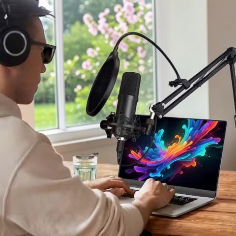 Podcast mikrofon, mini mikrofon og lille mikrofon – til optagelse og mobilbrug