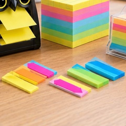 Post-it index Strong 25x43 mm neon og enkeltfarver r&oslash;d bl&aring; gr&oslash;n Sign Here fra 3M til kontrakter