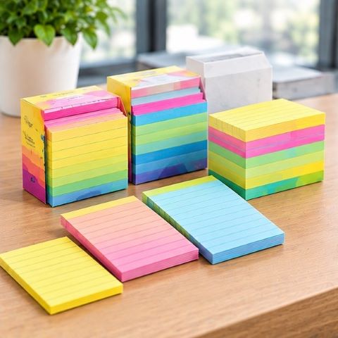Post-it linieret 102x152 mm gul blok fra 3M til m&oslash;denotater og strukturerede noter p&aring; kontor