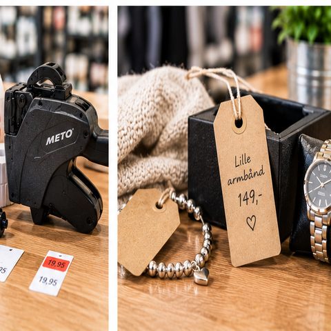 Tekstilpistol og manillam&aelig;rker til t&oslash;j, smykker og accessories