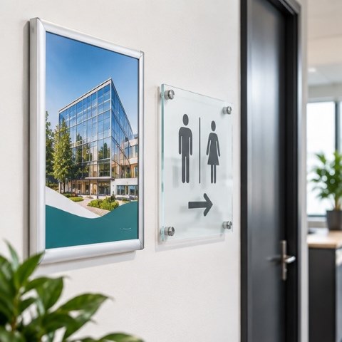 V&aelig;gmonterede skilteholdere &ndash; professionel information p&aring; v&aelig;ggen