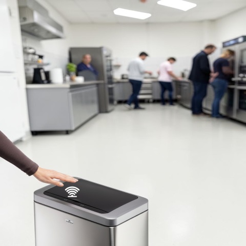 affaldesspand med sensor Praktisk og elegant design i robust metal