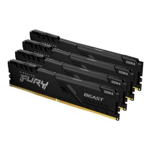 KINGSTON 64GB 3200MHz DDR4 CL16 DIMM Kit of 4 1Gx8 FURY Beast Black