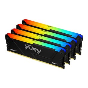 KINGSTON 128GB 3200MT/s DDR4 CL16 DIMM Kit of 4 FURY Beast RGB