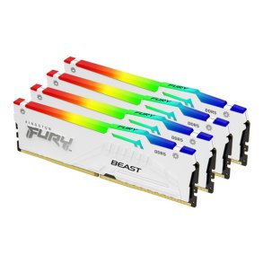 KINGSTON FURY Beast 128GB 5600MT/s DDR5 CL40 DIMM Kit of 4 White RGB XMP