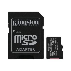 KINGSTON 512GB micSDXC Canvas Select Plus 100R A1 C10 Card + ADP