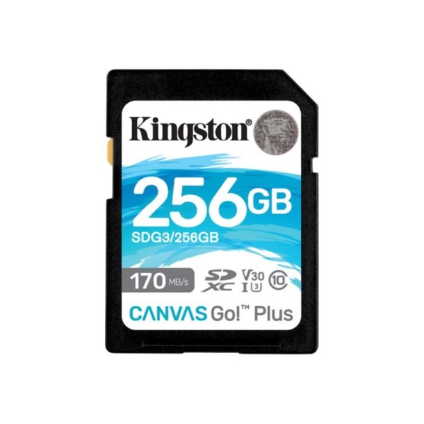 KINGSTON 256GB SDXC - Canvas Go Plus - 170R C10 UHS-I U3 V30