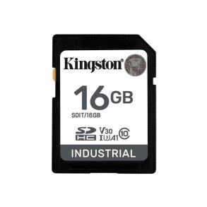KINGSTON 16GB SDHC Industrial -40C to 85C C10 UHS-I U3 V30 A1 pSLC