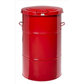 Kongamek 115 Liter affaldsspand med lg - galvaniseret rd metal