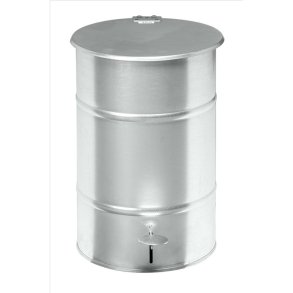 Kongamek 30 liter affaldsspand med pedal - galvaniseret slv metal