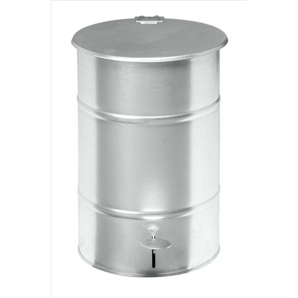kongamek 30 liter affaldsspand med pedal - galvaniseret slv metal