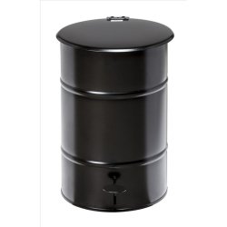 Kongamek 30 liter affaldsspand med pedal - galvaniseret sort
