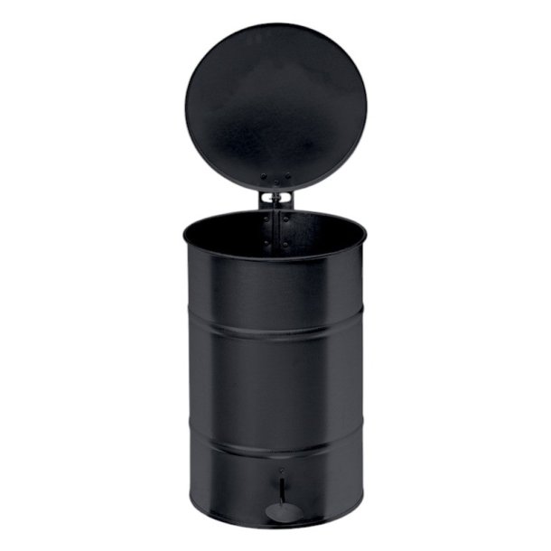 Kongamek 30 liter affaldsspand med pedal - galvaniseret sort