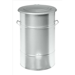 Kongamek 70 liter affaldsspand med lg - galvaniseret slv metal