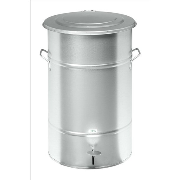 Kongamek 70 liter affaldsspand med pedal - galvaniseret metal