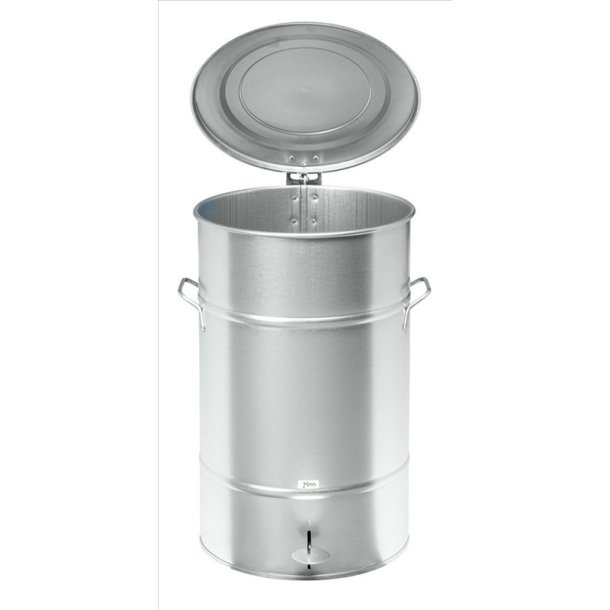 Kongamek 70 liter affaldsspand med pedal - galvaniseret metal