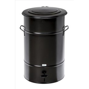 Kongamek 70 liter affaldsspand med pedal - galvaniseret sort metal