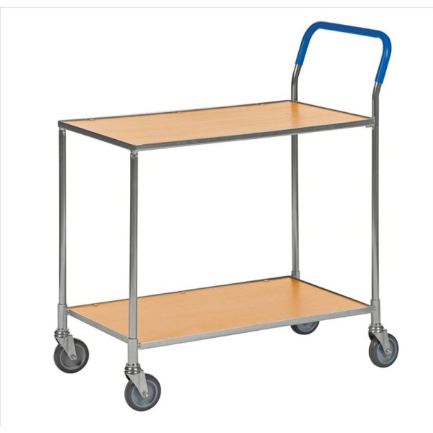 Kongamek bordvogn KM1720-1 - 2 hylder - bg - med bremse