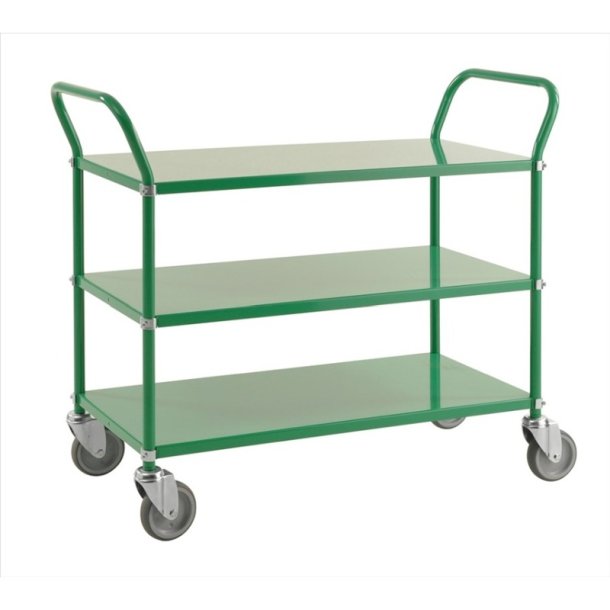 Kongamek bordvogn KM2106 - 3 hylder - grn - med bremse