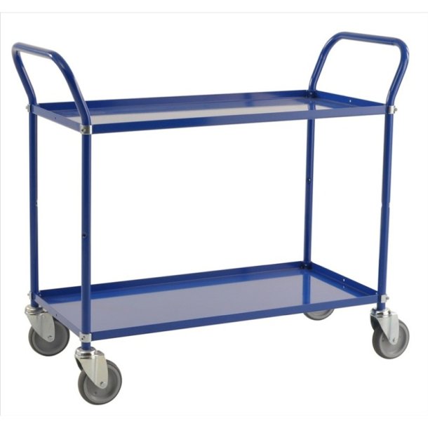 Kongamek bordvogn KM3105 - 2 hylder - bl - med bremse