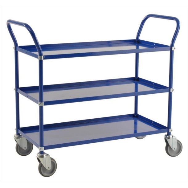 Kongamek bordvogn KM3106 - 3 hylder - bl - med bremse