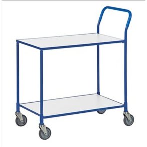 Kongamek bordvogn KM3730-6B - 2 hylder - hvid - med bremse