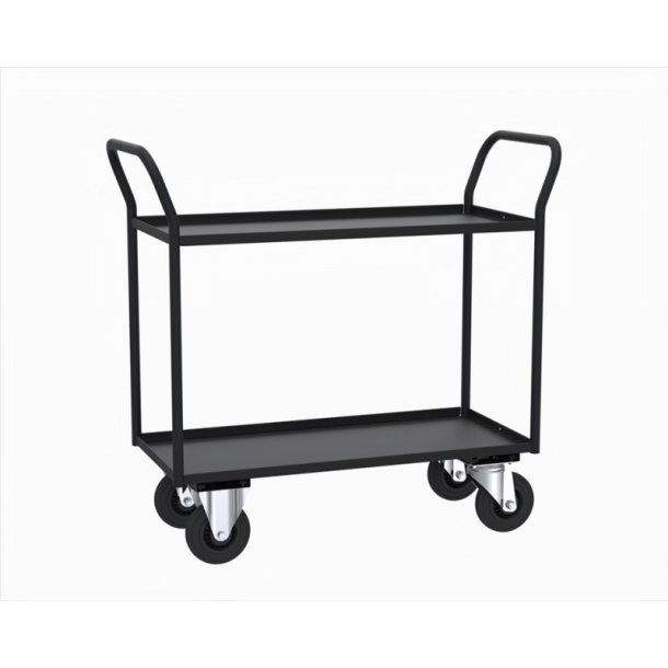 Kongamek bordvogn KM4175 - 2 hylder - Sort