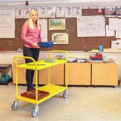 Kongamek bordvogn KM5106 - 3 hylder - gul
