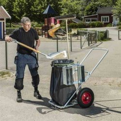 Kongamek gadefejervogn - Luftgummihjul - galvaniseret