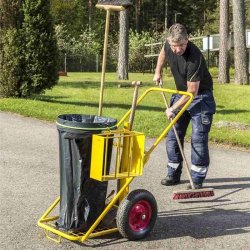 Kongamek gadefejervogn - Luftgummihjul - gul