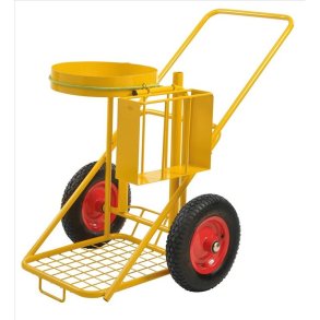 Kongamek gadefejervogn - punkterfrie hjul - gul