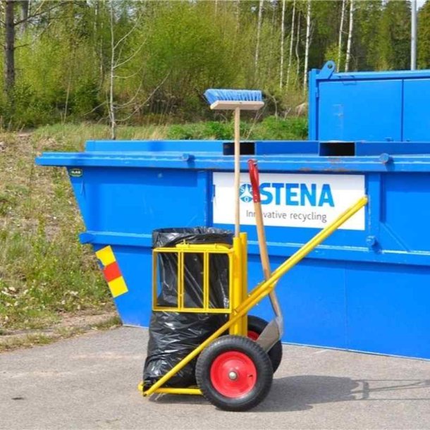 Kongamek gadefejervogn - Luftgummihjul - gul