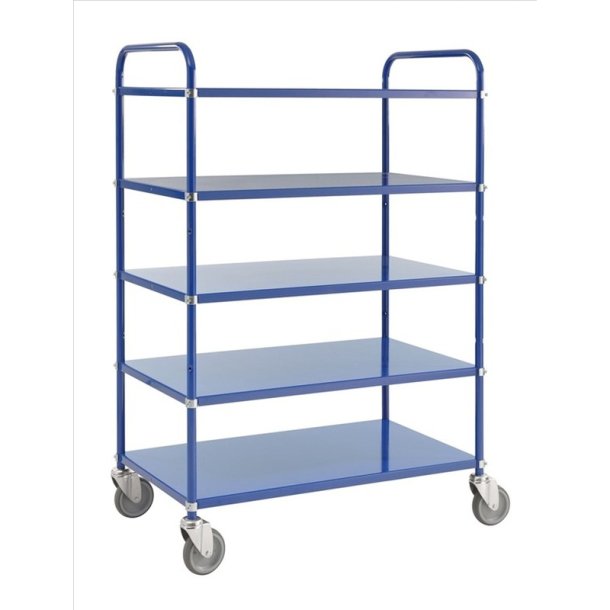 Kongamek hyldevogn KM4124 - hj bl med 5 hylder