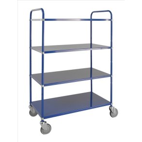 Kongamek hyldevogn KM4125 - h�j bl� med 4 hylder