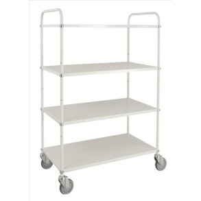 Kongamek hyldevogn KM4125 - h�j hvid med 4 hylder