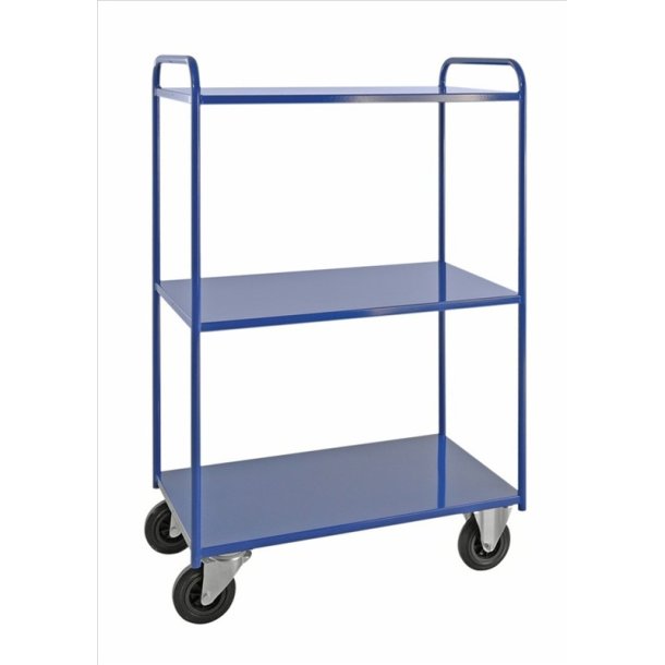 Kongamek hyldevogn KM4144 - hj bl med 3 hylder og bremse