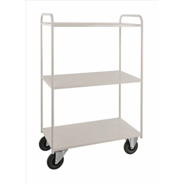 Kongamek hyldevogn KM4144 - hj hvid med 3 hylder og bremse