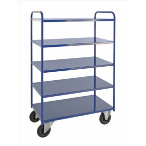 Kongamek hyldevogn KM4145 - h�j bl� med 5 hylder