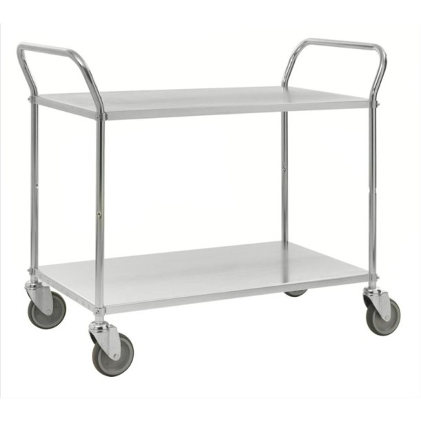 Kongamek hyldevogn KM4147 - lav slv med 2 hylder og bremse