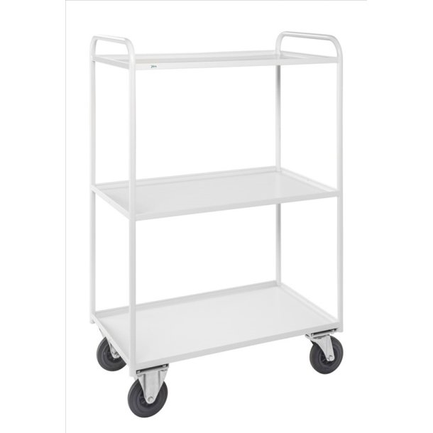 Kongamek hyldevogn KM4149 - hj hvid med 3 hylder