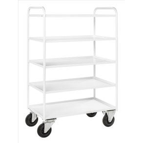 Kongamek hyldevogn KM4150 - h�j hvid med 5 hylder