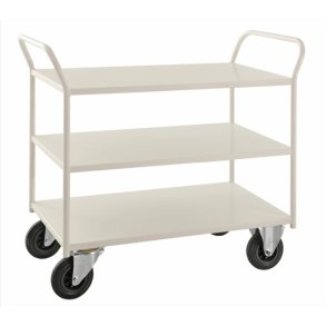 Kongamek hyldevogn KM4169 - lav hvid med 3 hylder